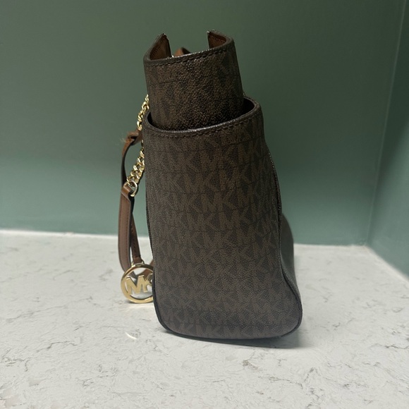 Brown & Tan Michael Kors logo purse - Picture 8 of 13